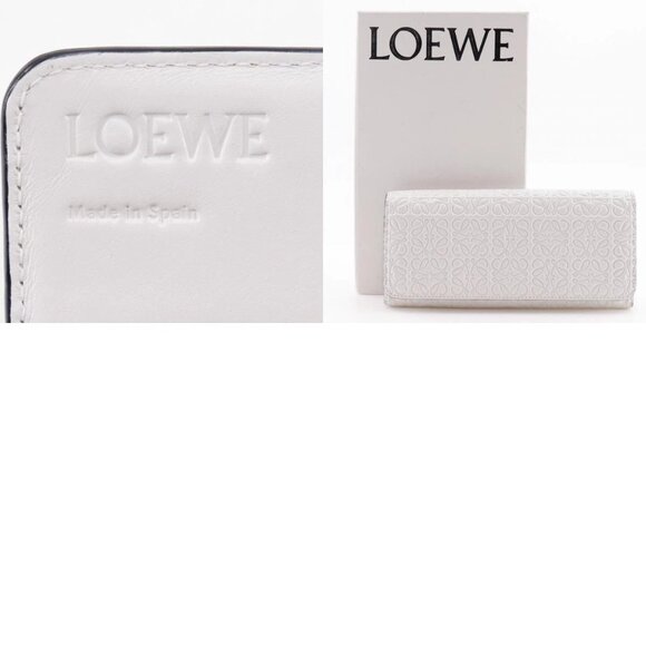 LOEWE Repeat anagram Purse White leather unisex - Picture 1 of 13